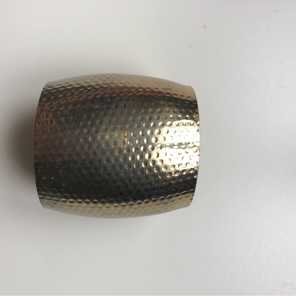 Gold hammered bangle
